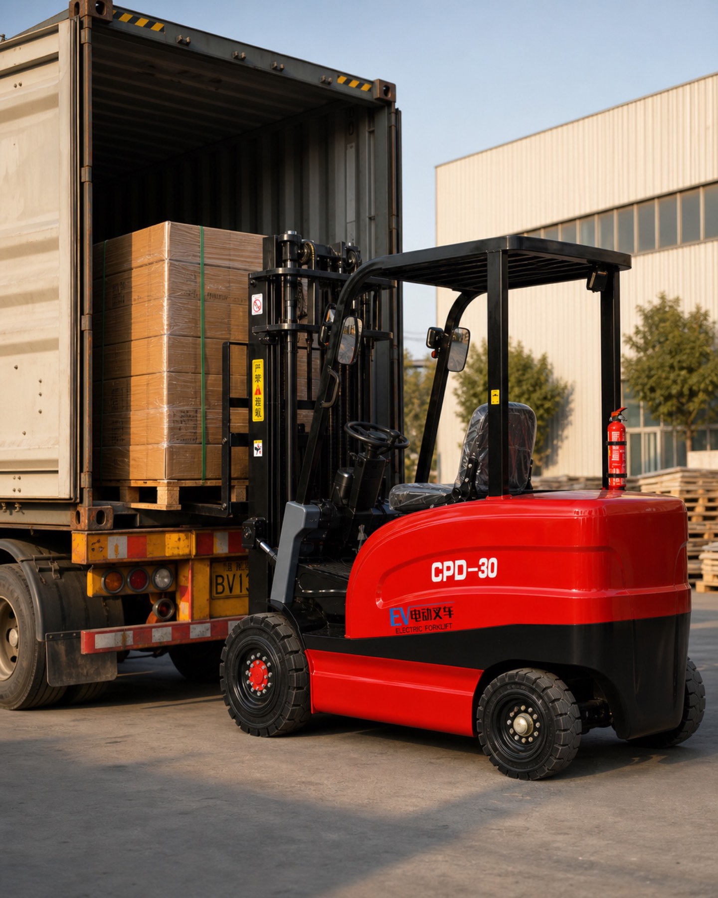 Loading Operations electric forklift application